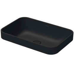 DURAVIT - Happy D.2 Plus Umývadlová misa zápustná, 60x40 cm, bez prepadu, antracit mat (2359601300)