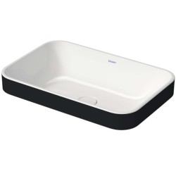 DURAVIT - Happy D.2 Plus Umývadlová misa zápustná, 60x40 cm, bez prepadu, biela/antracit mat (2359606100)