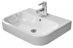 DURAVIT - Happy D.2 Umývadlo 60x46 cm, s prepadom, s otvorom na batériu, biela (2315600000)