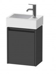 DURAVIT - Ketho.2 Umývadlová skrinka, 44x36x24 cm, 1 dvierka, pánty vľavo, grafit mat (K25071L49490000)