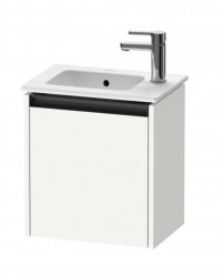 DURAVIT - Ketho.2 Umývadlová skrinka, 44x41x29 cm, 1 dvierka, pánty vľavo, matná biela (K25060L18180000)