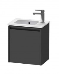DURAVIT - Ketho.2 Umývadlová skrinka, 44x41x29 cm, 1 dvierka, pánty vpravo, grafit mat (K25060R49490000)