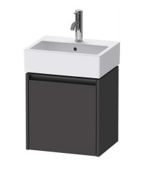 DURAVIT - Ketho.2 Umývadlová skrinka, 44x43x34 cm, 1 dvierka, pánty vľavo, grafit mat (K25070L49490000)