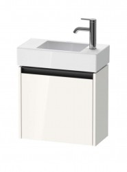 DURAVIT - Ketho.2 Umývadlová skrinka, 44x48x24 cm, 1 dvierka, pánty vpravo, lesklá biela (K25072R22220000)