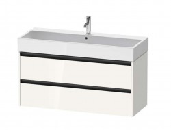 DURAVIT - Ketho.2 Umývadlová skrinka, 55x118x46 cm, 2 zásuvky, lesklá biela (K25279022220000)