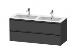 DURAVIT - Ketho.2 Umývadlová skrinka, 55x128x48 cm, 2 zásuvky, grafit mat (K25266049490000)