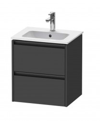 DURAVIT - Ketho.2 Umývadlová skrinka, 55x51x42 cm, 2 zásuvky, grafit mat (K25261049490000)