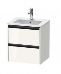 DURAVIT - Ketho.2 Umývadlová skrinka, 55x51x42 cm, 2 zásuvky, lesklá biela (K25261022220000)