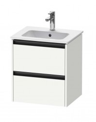 DURAVIT - Ketho.2 Umývadlová skrinka, 55x51x42 cm, 2 zásuvky, matná biela (K25261018180000)