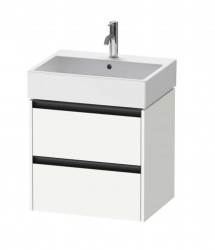DURAVIT - Ketho.2 Umývadlová skrinka, 55x58x46 cm, 2 zásuvky, matná biela (K25275018180000)