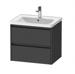 DURAVIT - Ketho.2 Umývadlová skrinka, 55x63x46 cm, 2 zásuvky, grafit mat (K25282049490000)