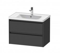 DURAVIT - Ketho.2 Umývadlová skrinka, 55x78x46 cm, 2 zásuvky, grafit mat (K25283049490000)