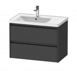 DURAVIT - Ketho.2 Umývadlová skrinka, 55x78x46 cm, 2 zásuvky, grafit mat (K25285049490000)