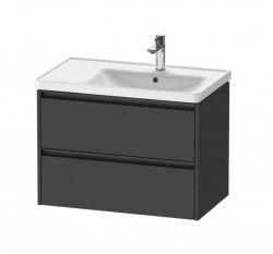 DURAVIT - Ketho.2 Umývadlová skrinka, 55x78x46 cm, 2 zásuvky, grafit mat (K25286049490000)