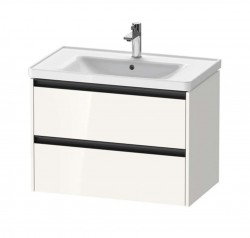 DURAVIT - Ketho.2 Umývadlová skrinka, 55x78x46 cm, 2 zásuvky, lesklá biela (K25283022220000)