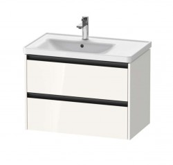 DURAVIT - Ketho.2 Umývadlová skrinka, 55x78x46 cm, 2 zásuvky, lesklá biela (K25285022220000)