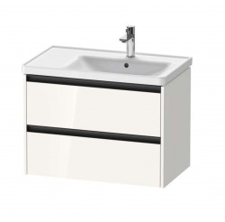 DURAVIT - Ketho.2 Umývadlová skrinka, 55x78x46 cm, 2 zásuvky, lesklá biela (K25286022220000)
