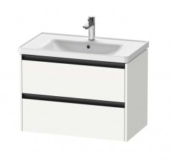 DURAVIT - Ketho.2 Umývadlová skrinka, 55x78x46 cm, 2 zásuvky, matná biela (K25283018180000)