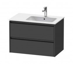 DURAVIT - Ketho.2 Umývadlová skrinka, 55x81x48 cm, 2 zásuvky, grafit mat (K25268049490000)