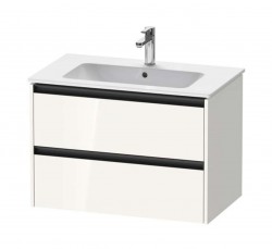 DURAVIT - Ketho.2 Umývadlová skrinka, 55x81x48 cm, 2 zásuvky, lesklá biela (K25263022220000)