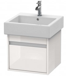 DURAVIT - Ketho Umývadlová skrinka 41x45x44 cm, 1 zásuvka, lesklá biela (KT668502222)
