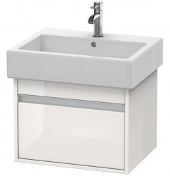DURAVIT - Ketho Umývadlová skrinka 41x55x44 cm, 1 zásuvka, lesklá biela (KT668602222)