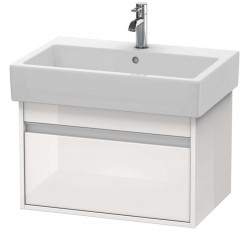 DURAVIT - Ketho Umývadlová skrinka 41x65x44 cm, 1 zásuvka, lesklá biela (KT668402222)