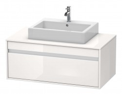 DURAVIT - Ketho Umývadlová skrinka 43x100x55 cm, 1 zásuvka, lesklá biela (KT669502222)