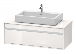 DURAVIT - Ketho Umývadlová skrinka 43x120x55 cm, 1 zásuvka, lesklá biela (KT669602222)
