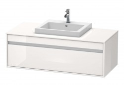 DURAVIT - Ketho Umývadlová skrinka 43x120x55 cm, 1 zásuvka, lesklá biela (KT679602222)