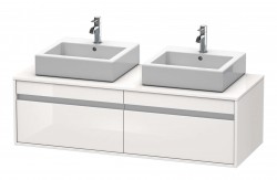 DURAVIT - Ketho Umývadlová skrinka 43x140x55 cm, 2 zásuvky, lesklá biela (KT6697B2222)