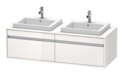 DURAVIT - Ketho Umývadlová skrinka 43x140x55 cm, 2 zásuvky, lesklá biela (KT6797B2222)