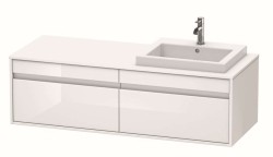 DURAVIT - Ketho Umývadlová skrinka 43x140x55 cm, pravá, 2 zásuvky, lesklá biela (KT6797R2222)