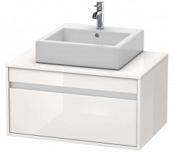 DURAVIT - Ketho Umývadlová skrinka 43x80x55 cm, 1 zásuvka, lesklá biela (KT669402222)