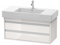 DURAVIT - Ketho Umývadlová skrinka 48x100x46 cm, 2 zásuvky, lesklá biela (KT664102222)