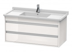 DURAVIT - Ketho Umývadlová skrinka 48x100x46 cm, 2 zásuvky, lesklá biela (KT664502222)