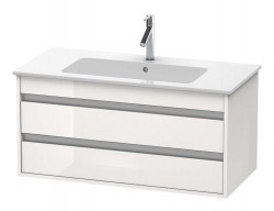 DURAVIT - Ketho Umývadlová skrinka 48x100x48 cm, 2 zásuvky, lesklá biela (KT643002222)