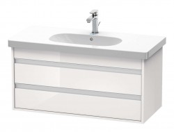 DURAVIT - Ketho Umývadlová skrinka 48x10x46 cm, 2 zásuvky, lesklá biela (KT664802222)