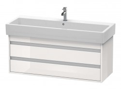 DURAVIT - Ketho Umývadlová skrinka 48x115x44 cm, 2 zásuvky, lesklá biela (KT663902222)