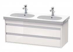 DURAVIT - Ketho Umývadlová skrinka 48x115x46 cm, 2 zásuvky, lesklá biela (KT664902222)