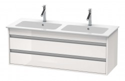 DURAVIT - Ketho Umývadlová skrinka 48x127x48 cm, 2 zásuvky, lesklá biela (KT643202222)