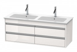 DURAVIT - Ketho Umývadlová skrinka 48x127x48 cm, 4 zásuvky, lesklá biela (KT643302222)