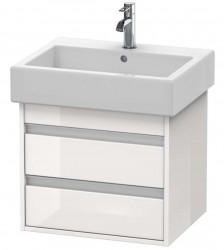 DURAVIT - Ketho Umývadlová skrinka 48x55x44 cm, 2 zásuvky, lesklá biela (KT663602222)