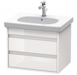 DURAVIT - Ketho Umývadlová skrinka 48x60x46 cm, 2 zásuvky, lesklá biela (KT665002222)