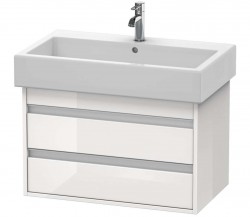 DURAVIT - Ketho Umývadlová skrinka 48x75x44 cm, 2 zásuvky, lesklá biela (KT663702222)