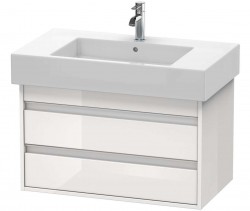 DURAVIT - Ketho Umývadlová skrinka 48x80x46 cm, 2 zásuvky, lesklá biela (KT664002222)