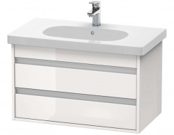 DURAVIT - Ketho Umývadlová skrinka 48x80x46 cm, 2 zásuvky, lesklá biela (KT664702222)