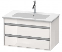 DURAVIT - Ketho Umývadlová skrinka 48x80x48 cm, 2 zásuvky, lesklá biela (KT642902222)