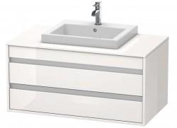 DURAVIT - Ketho Umývadlová skrinka 50x100x55 cm, 2 zásuvky, lesklá biela (KT675502222)
