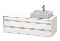 DURAVIT - Ketho Umývadlová skrinka 50x140x55 cm, pravá, 4 zásuvky, lesklá biela (KT6657R2222)